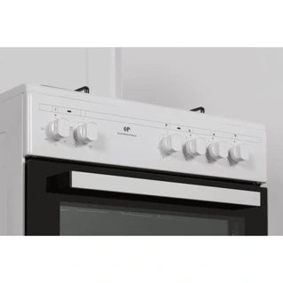 Piano de cuisson Continental Edison Cuisiniere mi te CECM60FCW 3 feu gaz 1 électrique L59 8 P61 H8