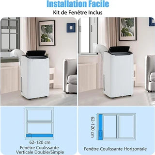 Climatiseur mobile Giantex monobloc costway CLIMA16 blanc 65 m2 4102 W