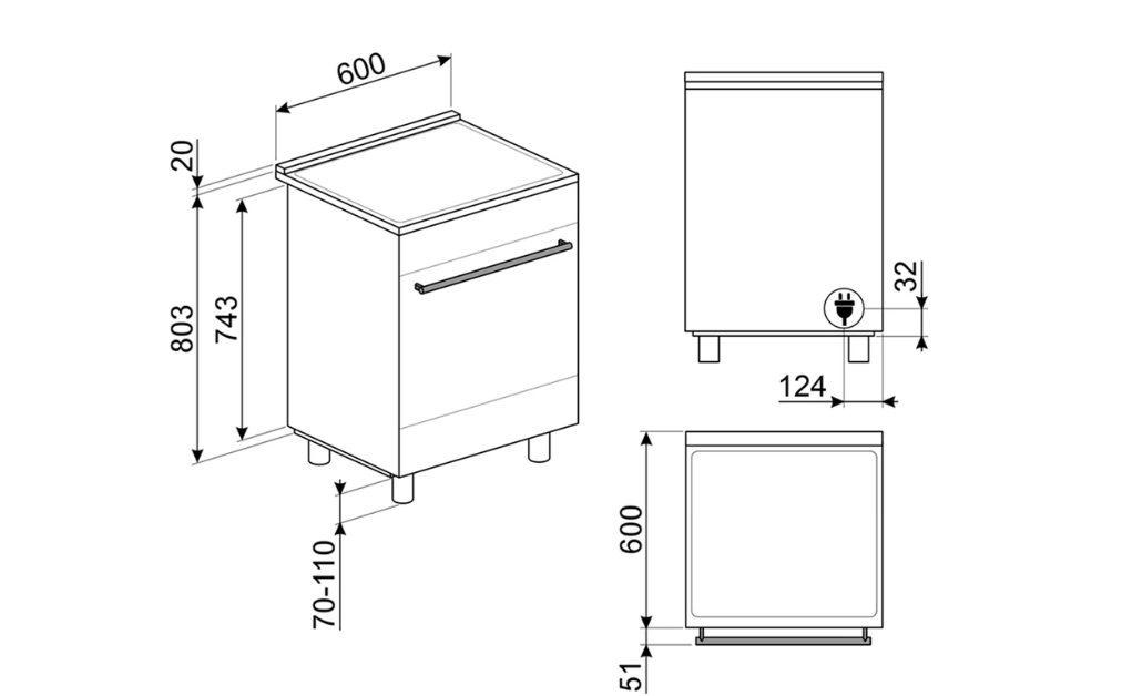 Cuisinière induction Smeg C6IPWHM2