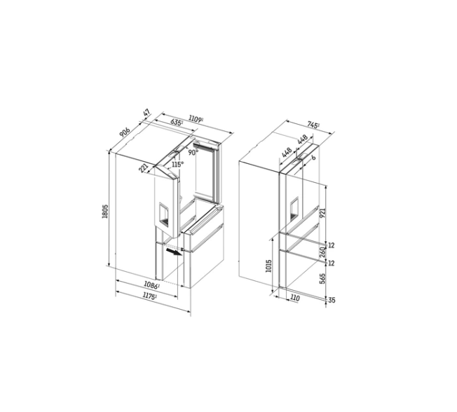 Réfrigérateur Congélateur multi-portes Liebherr MBsddi 9524-20