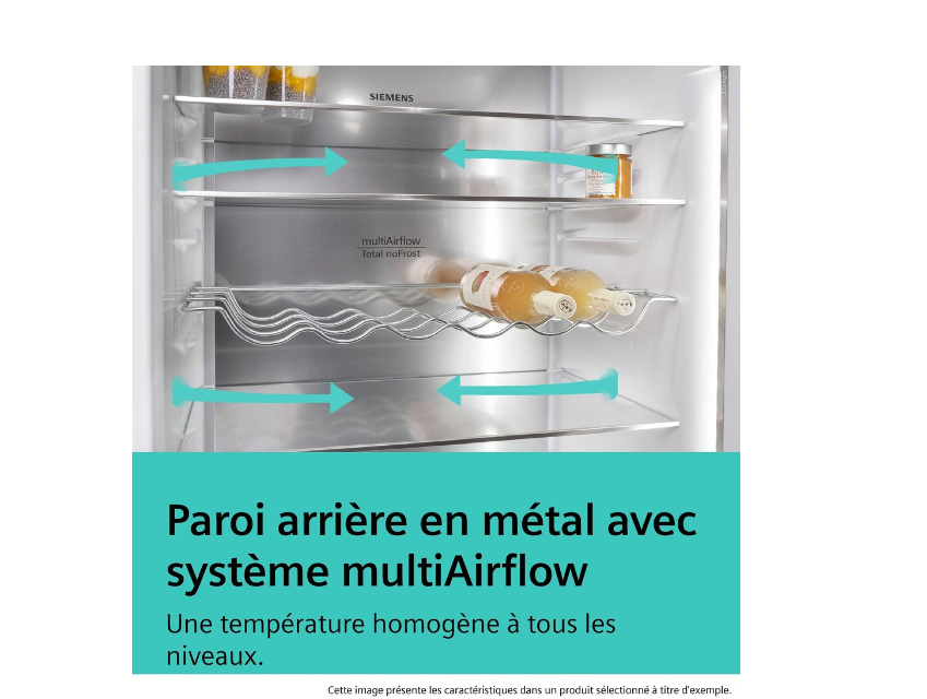 Réfrigérateur congélateur en bas Siemens KG39NAIAU, iQ500 Argent