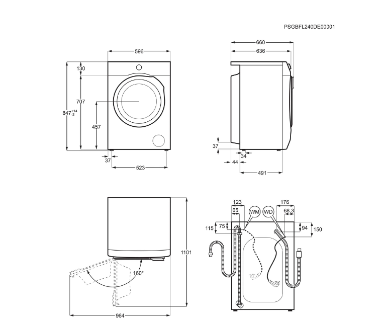 Lave-linge séchant Electrolux EW7IW416DAV