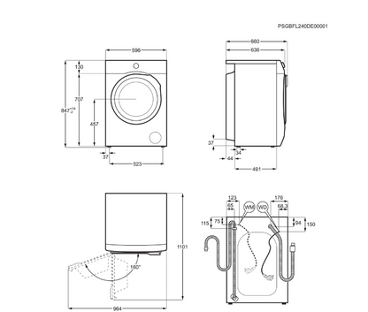 Lave-linge séchant Electrolux EW7IW416DAV