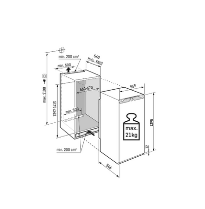 Congélateur armoire Liebherr SIFNDI 4556-22 - Encastrable 140 cm