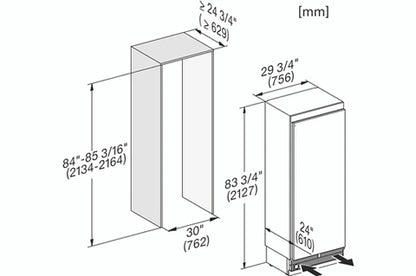 Congélateur armoire Miele F 2813 VI - ENCASTRABLE - 213 CM