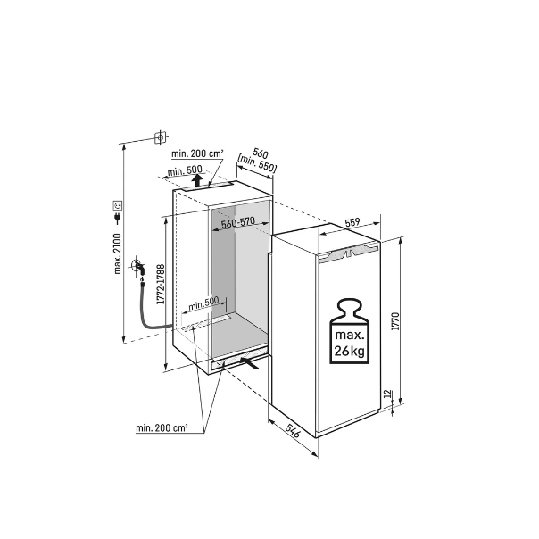 Congélateur armoire Liebherr SIFNDI 5188-22 - ENCASTRABLE 185 CM