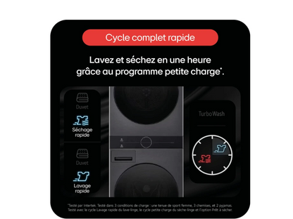 Lave-linge séchant Lg F214WT8PB 12 kg / 10 kg