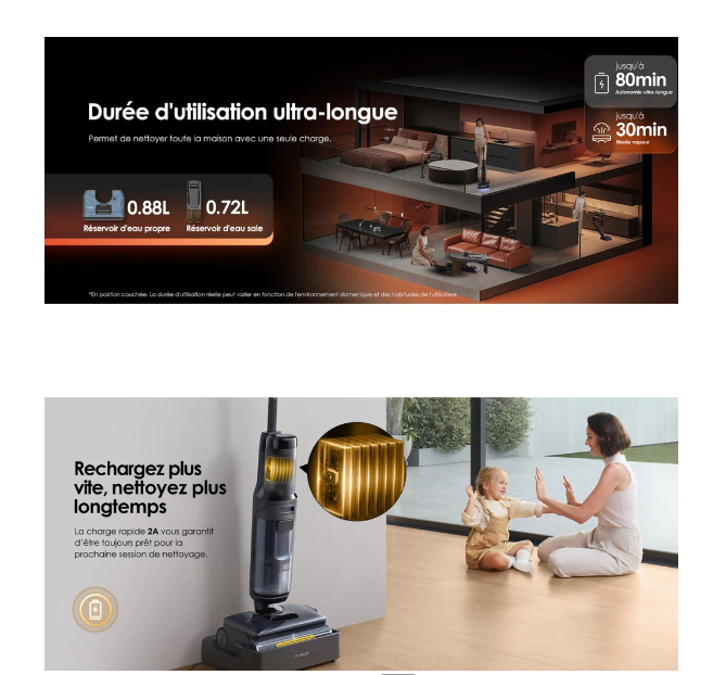 Aspirateur laveur Tineco Floor One S7 Stretch steam plus