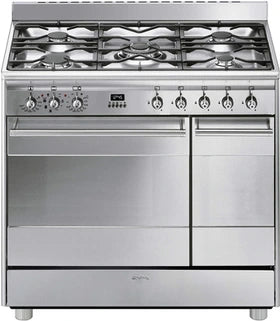 Piano de cuisson Smeg ESTHETIQUE CLASSICA 90cm MIXTE INOX - SCB92MX8