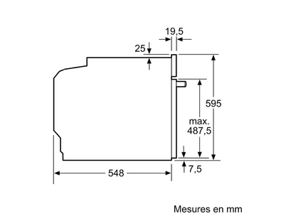 Four encastrable Siemens hb272abb3, iQ300