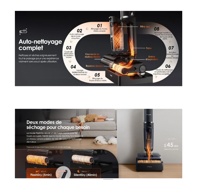 Aspirateur laveur Tineco Floor One S7 Stretch steam plus