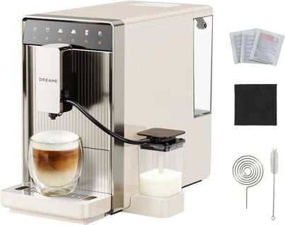 Cafetière filtre Dreame Ecceluxe Slim - machine à expresso automatique, format compact pour un goût digne d'un barista, design ultra-fin de 18 cm, écran tactile pour