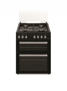 Gazinière Schneider SCCG64DO-BM - Cuisinière double four 4 feux gaz Black mat